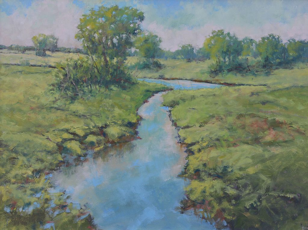 rich green fields after a rain, Patricia Scarborough Artist, Nebraska Artist